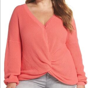 BP Coral Twist Front Sweater size 2X